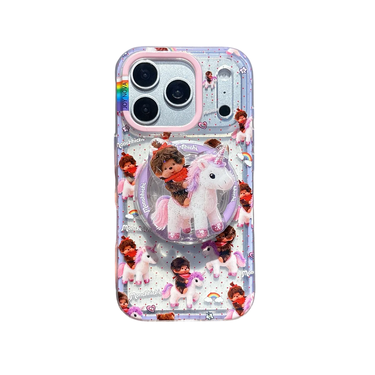 Monchhichi Unicorn Clear Phone Case for iPhone 17 16 15 14 13 Pro Max — MagSafe